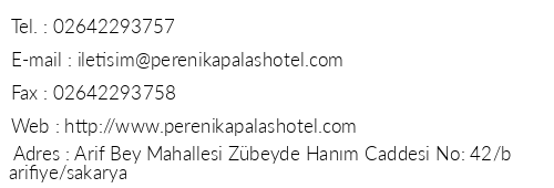 Perenika Palas Hotel telefon numaralar, faks, e-mail, posta adresi ve iletiim bilgileri